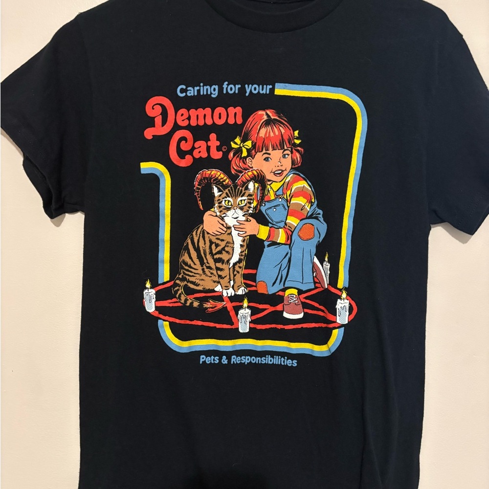Caring For Your Demon Cat Graphic T-Shirt
